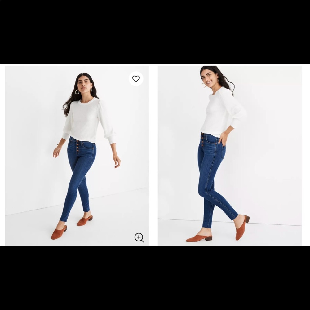 Madewell 10” High Rise Skinny Jean w Magic Pockets